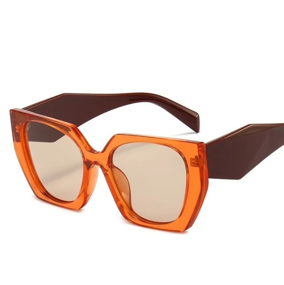 Sunglasses Orange Face Brown arms